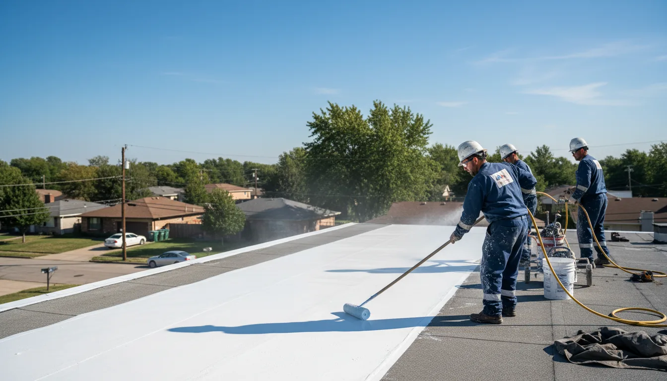 Commercial roof coating in Votaw, TX near me